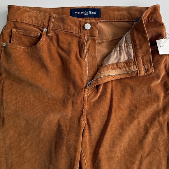 Veronica Beard Sheridan Bell Bottom High Rise Corduroy Pants in Camel Sz 32 - Picture 7 of 14
